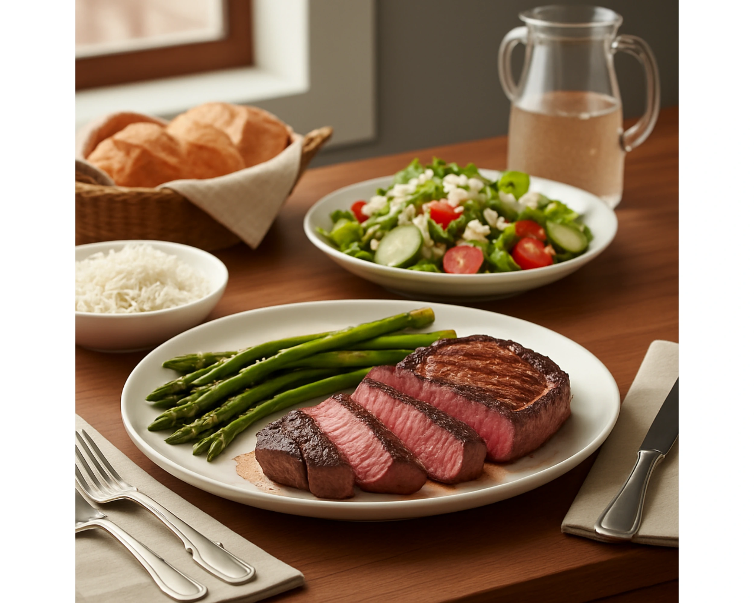 Balanced meal with protein, vegetables, and whole foods to support healthy growth.